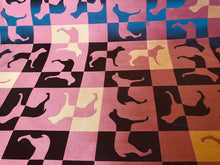 Load image into Gallery viewer, Waterproof Orange Red Brown Dog Pattern Geometric Upholstery Fabric Mid Century Modern
