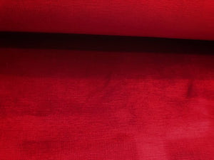 Plush Cherry Red Crimson Upholstery Velvet Fabric for Headboards Chairs / Rouge