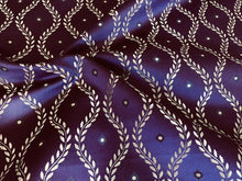 Load image into Gallery viewer, Purple Plum Gold Brocade Damask Upholstery Drapery Fabric / Empire