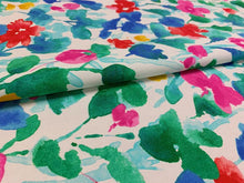 Load image into Gallery viewer, Covington Marine Multi Floral Red Green Royal Blue Magenta White Yellow Cotton Upholstery Fabric