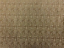 Load image into Gallery viewer, Designer Brown Cream Abstract Tribal Chenille Upholstery Fabric