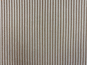 Designer Aqua Blue Brown Ticking Stripe Water & Stain Resistant Upholstery Drapery Fabric