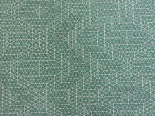 Load image into Gallery viewer, Designer Teal Green Grey Geometric Abstract Upholstery Fabric