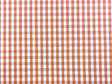 Load image into Gallery viewer, Designer Coral Cream Check Pattern Cotton Upholstery Fabric