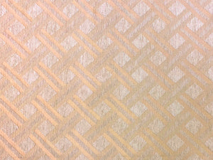 Designer Cream Geometric Chenille Upholstery Fabric