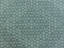 Load image into Gallery viewer, Designer Teal Green Grey Geometric Abstract Upholstery Fabric