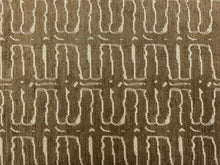 Load image into Gallery viewer, Designer Brown Cream Abstract Tribal Chenille Upholstery Fabric