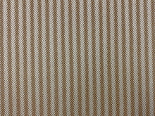 Load image into Gallery viewer, Designer Aqua Blue Brown Ticking Stripe Water &amp; Stain Resistant Upholstery Drapery Fabric