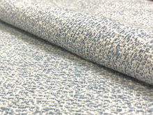 Load image into Gallery viewer, Designer Aqua Blue Off White MCM Water &amp; Stain Resistant Tweed Upholstery Fabric