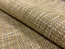 Load image into Gallery viewer, Valley Forge Mustard Cream Gold MCM Water &amp; Stain Resistant Tweed Fabric