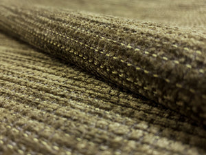 Designer Olive Brown MCM Chenille Upholstery Fabric