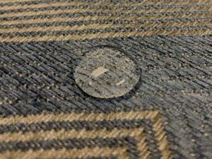 Designer Charcoal Grey Taupe Geometric Chevron Chenille Upholstery Fabric