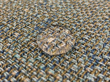 Load image into Gallery viewer, Designer Olive Green Teal Blue MCM Water &amp; Stain Resistant Tweed Upholstery Fabric