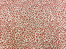 Load image into Gallery viewer, Kate Spade Designer Coral Cream Cheetah Woven Reversible Upholstery Fabric
