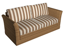 Load image into Gallery viewer, Essentials Indoor Outdoor Tan Upholstery Stripe Fabric / Khaki