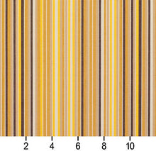 Load image into Gallery viewer, Essentials Indoor Outdoor Brown Beige Yellow Tan Stripe Upholstery Fabric / Sunflower