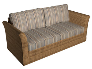 Essentials Indoor Outdoor Brown Beige Gray Charcoal White Tan Stripe Upholstery Fabric / Earth