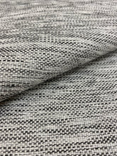 Load image into Gallery viewer, Charcoal Grey MCM Mid Century Modern Tweed Water &amp; Stain Resistant Upholstery Fabric STA 3063