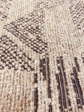 Load image into Gallery viewer, Holly Hunt Facet Pewter Grey Beige Boucle Abstract Ethnic Upholstery Fabric WHS 3235