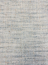 Load image into Gallery viewer, Designer Water &amp; Stain Resistant  Linen Blend French Blue Grey Taupe MCM Tweed Upholstery Fabric STA 3075