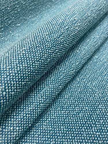 Designer MCM Mid Century Modern Turquoise Teal Blue Textured Crypton Upholstery Fabric WHS 3891