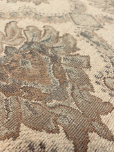 Load image into Gallery viewer, Mustard Beige Taupe Damask Chenille Water &amp; Stain Resistant Upholstery Fabric WHS 3736