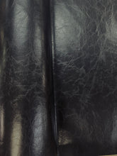 Load image into Gallery viewer, Designer Heavy Duty Lustrous Black Vegan Faux Leather Upholstery Vinyl WHS 3914