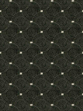 Load image into Gallery viewer, Abstract Geometric Black Beige Retro Medallion Velvet Upholstery Fabric FB