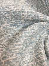 Load image into Gallery viewer, Pierre Frey F 3131004 Noumea Plume Seafoam Aqua Green Cream Tweed MCM Indoor Outdoor Upholstery Fabric WHS 3987