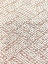 Load image into Gallery viewer, Designer Linen Flax Taupe Beige Geometric Water Resistant Upholstery Fabric WHS 3125