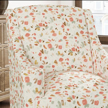 Load image into Gallery viewer, Stain Resistant Sage Green Cream Coral Brown Floral Upholstery Drapery Fabric CF
