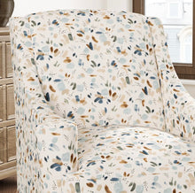 Load image into Gallery viewer, Stain Resistant Blue Green Beige Brown Floral Upholstery Drapery Fabric CF