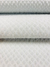 Load image into Gallery viewer, 1.5 Yard of 56" Wide Aqua Blue Diamond Matelasse Cotton Linen Upholstery Fabric WHS 3167