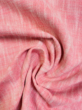 Load image into Gallery viewer, Clarke and Clarke Biarritz Raspberry Water &amp; Stain Resistant Hot Pink White MCM Mid Century Modern Tweed Upholstery Drapery Fabric STA 3148