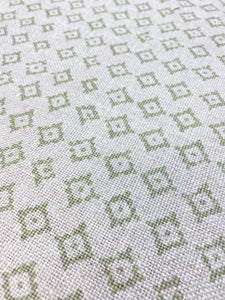 Peter Dunham Kumbh Celadon Natural Green Beige Linen Geometric Upholstery Drapery Fabric WHS 3527