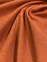 Load image into Gallery viewer, Designer Orange Red MCM Mid Century Modern Herringbone Water &amp; Stain Resistant Upholstery Fabric STA 3466