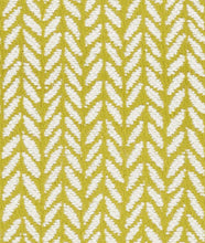 Load image into Gallery viewer, Heavy Duty Mustard Yellow Cream Herringbone Upholstery Drapery Fabric FB