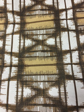 Load image into Gallery viewer, Geometric Brown Beige Water Resistant Performance Upholstery Fabric