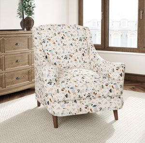 Stain Resistant Blue Green Beige Brown Floral Upholstery Drapery Fabric CF