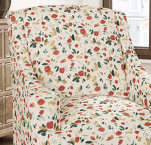 Load image into Gallery viewer, Stain Resistant Teal Olive Green Cream Red Navy Blue Floral Upholstery Drapery Fabric CF