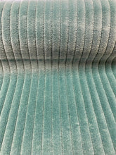 Load image into Gallery viewer, 1.6 Yard Cowtan + Tout Manuel Canovas Roma Aqua Teal Green Seafoam Courduroy Upholstery Fabric STA 3221