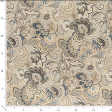 Load image into Gallery viewer, Heavy Duty Yellow Seafoam Green Paisley Upholstery Fabric CF