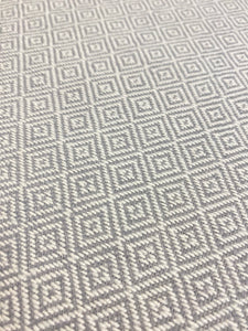 Designer Cream Gray Grey Geometric Water & Stain Resistant Upholstery Fabric WHS 4043