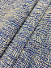 Load image into Gallery viewer, Designer Royal Blue Off White MCM Mid Century Modern Tweed Upholstery Fabric WHS 4229