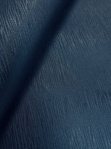 Designer Navy Blue Textured Faux Leather Upholstery Vinyl WHS 4100