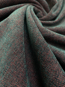 Designer Teal Magenta MCM Mid Century Modern Chenille Upholstery Fabric WHS 3848