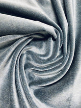 Load image into Gallery viewer, Designer Cotton Denim Blue Velvet Water &amp; Stain Resistant Upholstery Fabric STA 3222