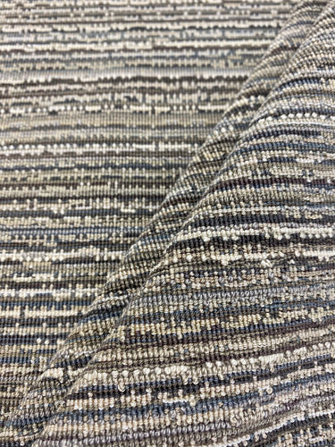 0.8 Yard of Designer Brown Grey Beige Abstract MCM Mid Century Modern Epingle Upholstery Fabric WHS 3920