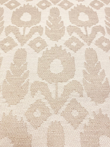 Alta Cleo - 03 Beige Floral Ikat Water & Stain Resistant Upholstery Fabric STA 3188