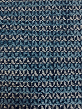 Load image into Gallery viewer, Designer Water &amp; Stain Resistant French Blue Grey MCM Mid Century Modern Geometric Upholstery Fabric WHS 3285